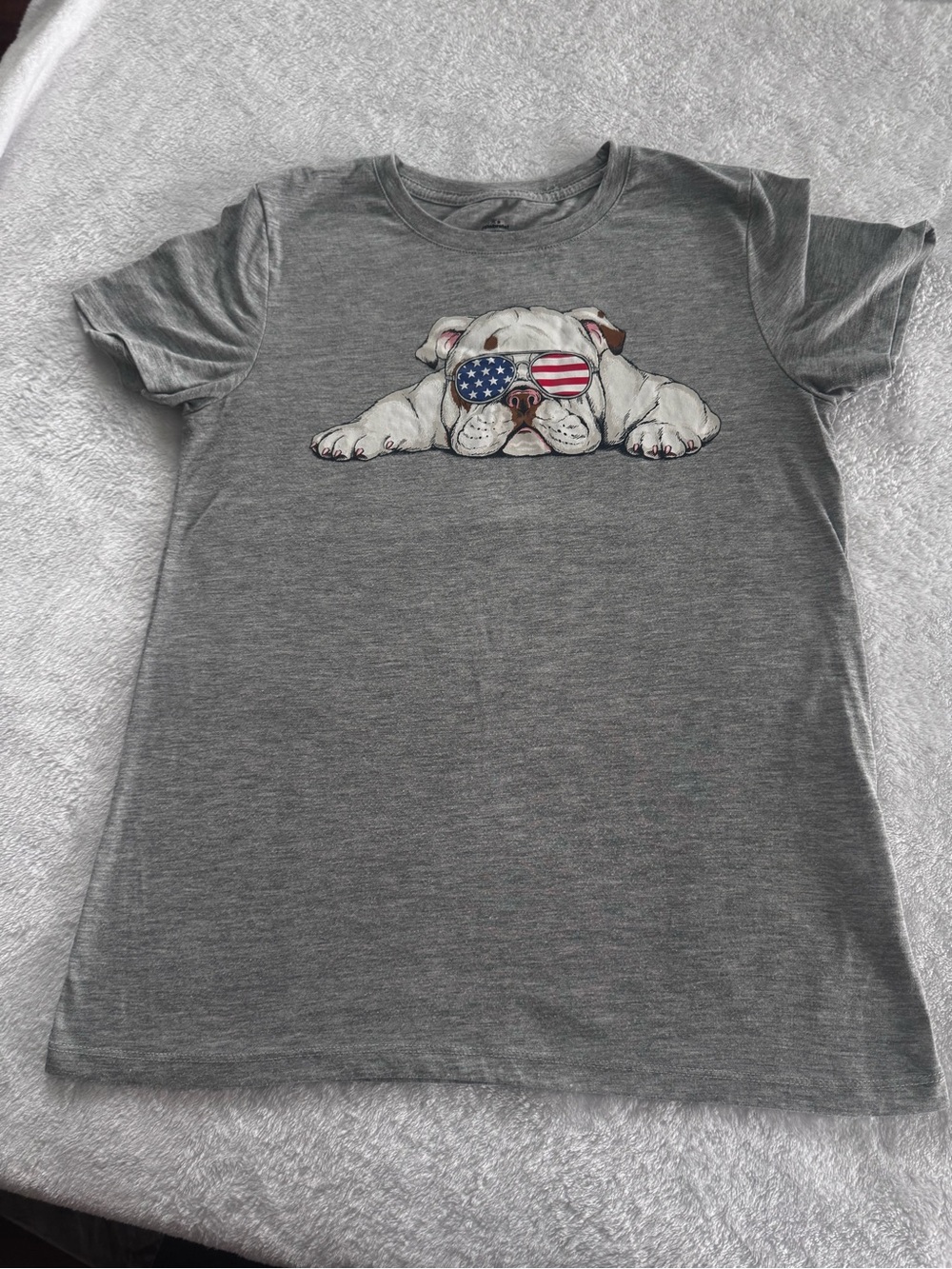 Gray Bulldog Graphic Pet T‑Shirt for Dog Lovers